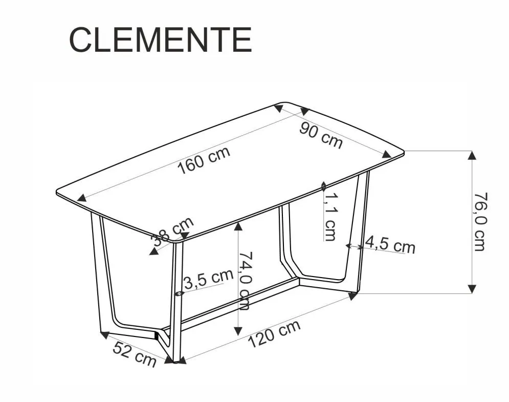 Stół CLEMENTE 160x90 biały marmur/złoty w stylu glamour I sklep meblowy MIRAT. styl GLAMOUR