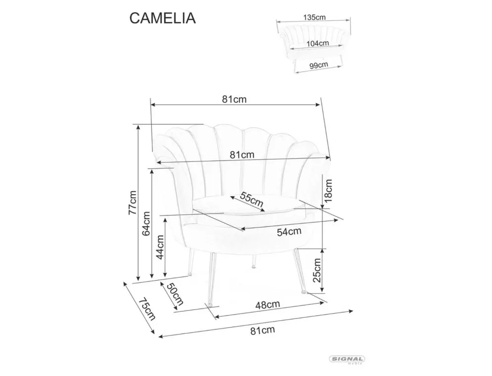 Fotel tapicerowany CAMELLIA 1 VELVET beżowy muszelka I sklep meblowy MIRAT. styl GLAMOUR
