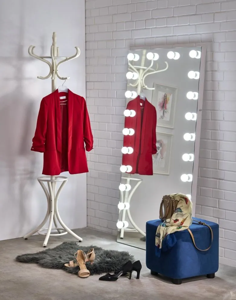 Eleganckie lustro stojące PEARL 87x170cm z oświetleniem LED I sklep meblowy MIRAT.