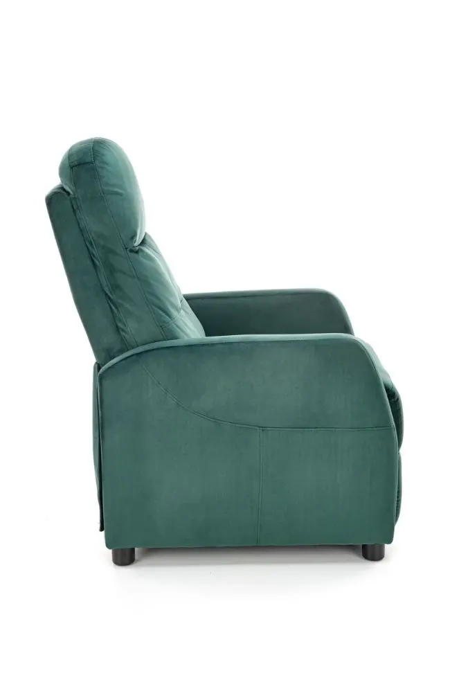 Fotel FELIPE 2 VELVET ciemnozielony rozkładany do salonu | MIRAT. styl LOFT