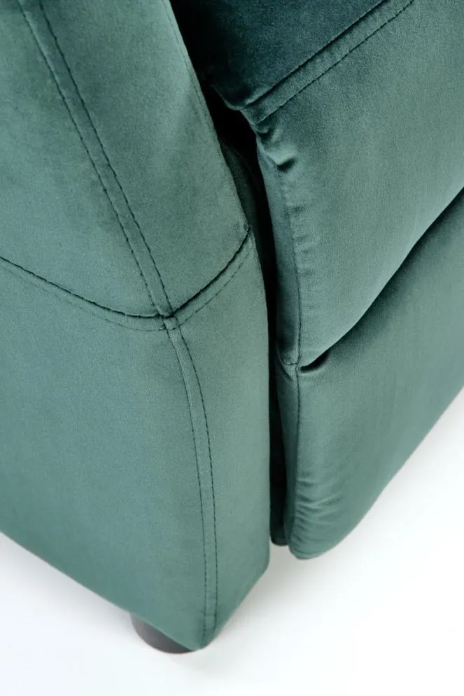 Fotel FELIPE 2 VELVET ciemnozielony rozkładany do salonu | MIRAT. styl LOFT