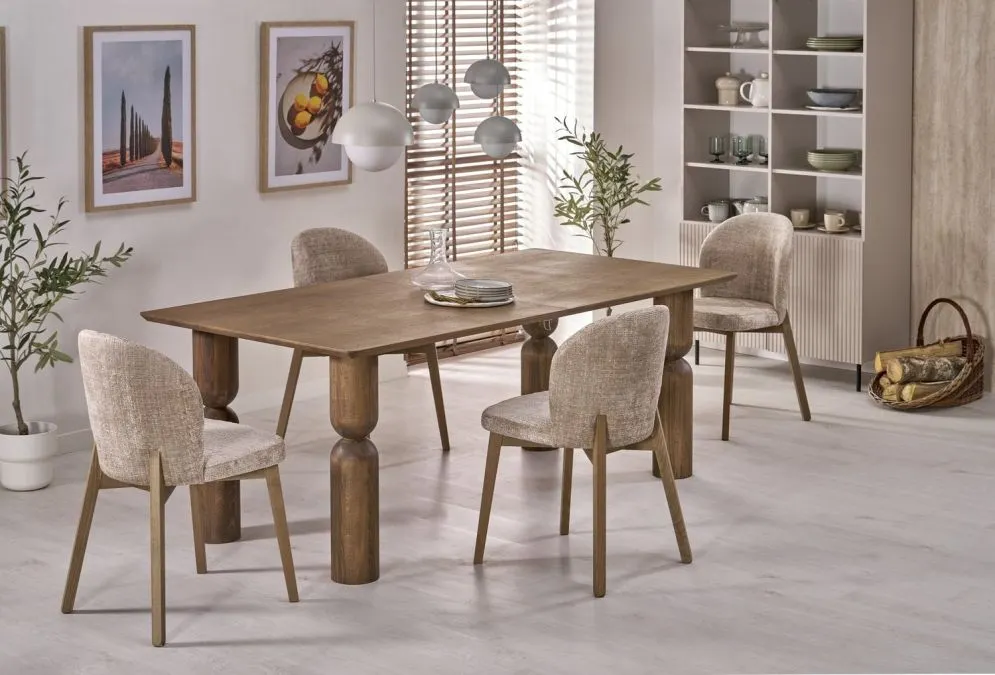 Designerski stół rozkładany MELTON 200(300)x101 jasny orzech I sklep meblowy MIRAT. styl SKANDYNAWSKI