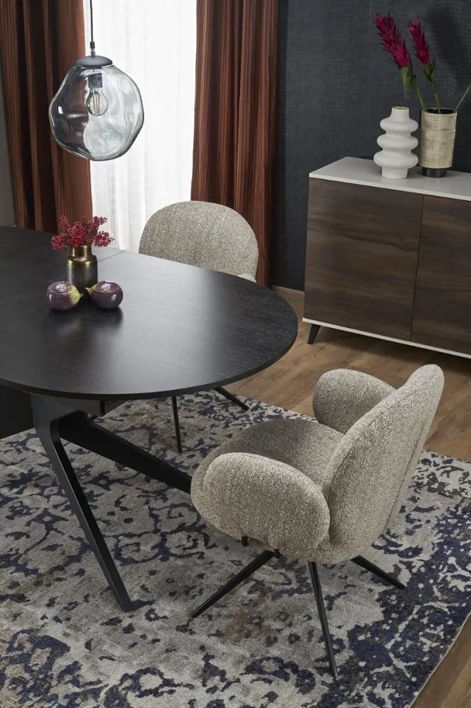 Stół rozkładany SANDRO 180(240)x100 czarny loftowy I sklep meblowy MIRAT. styl LOFT