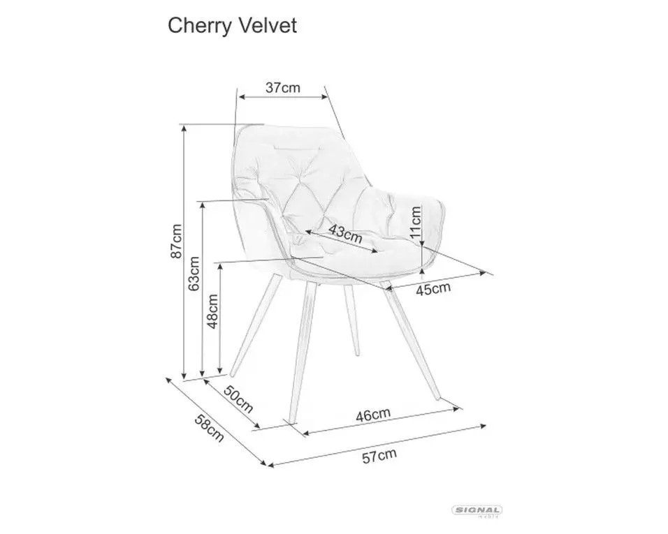 Krzesło CHERRY VELVET beżowe pikowane w stylu glamour | MIRAT. styl GLAMOUR