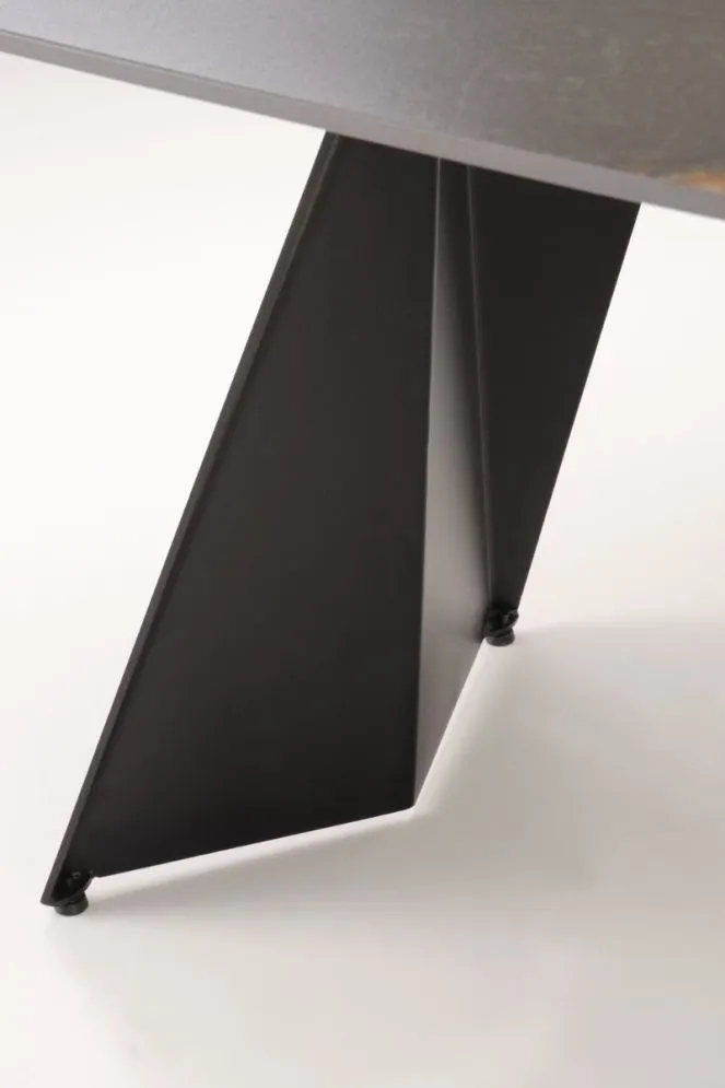 Prostokątny stół rozkładany ARMANI 165(241)x90 czarny marmur/czarny I sklep meblowy MIRAT. styl LOFT