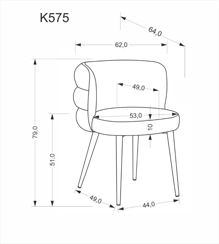 Krzesło tapicerowane K575 oliwkowe miękkie I sklep meblowy MIRAT.