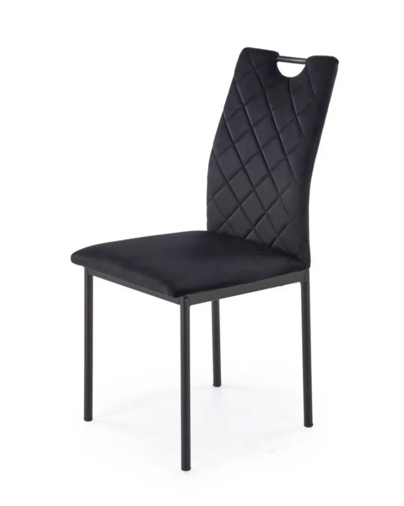 Krzesło tapicerowane K577 VELVET czarne welurowe  I sklep meblowy MIRAT. styl LOFT