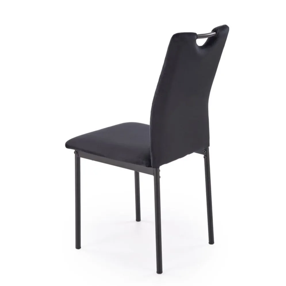 Krzesło tapicerowane K577 VELVET czarne welurowe  I sklep meblowy MIRAT. styl LOFT