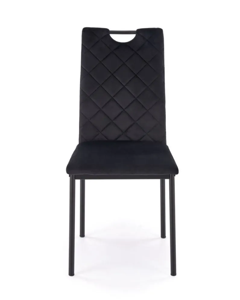 Krzesło tapicerowane K577 VELVET czarne welurowe  I sklep meblowy MIRAT. styl LOFT