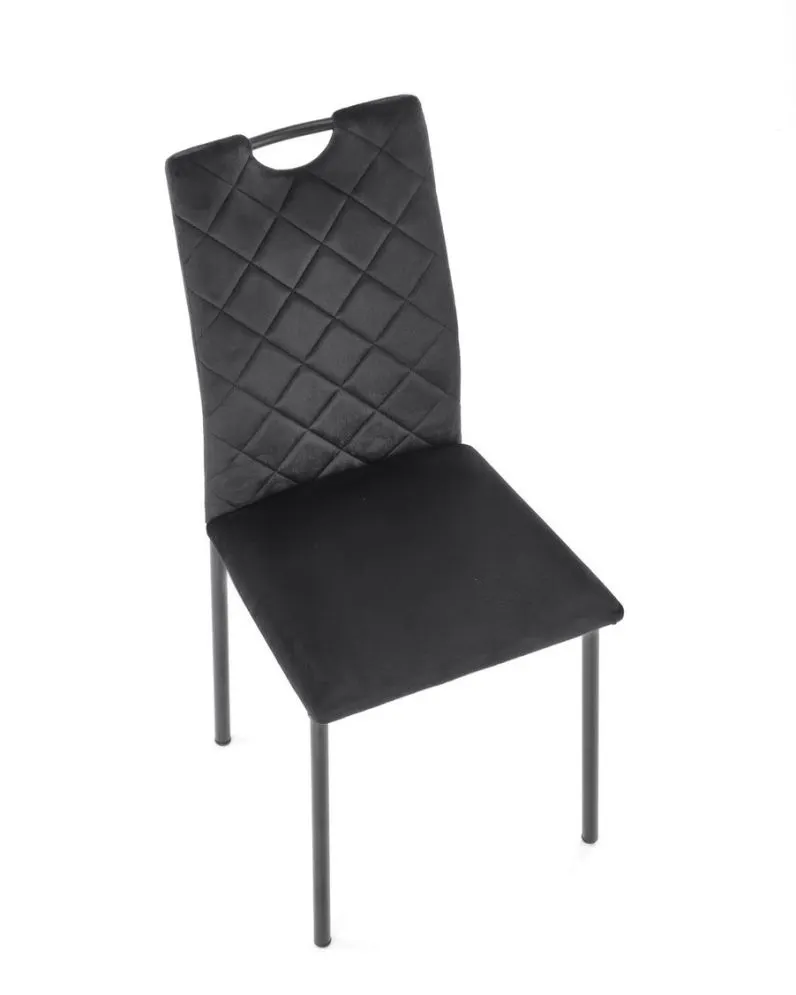 Krzesło tapicerowane K577 VELVET czarne welurowe  I sklep meblowy MIRAT. styl LOFT