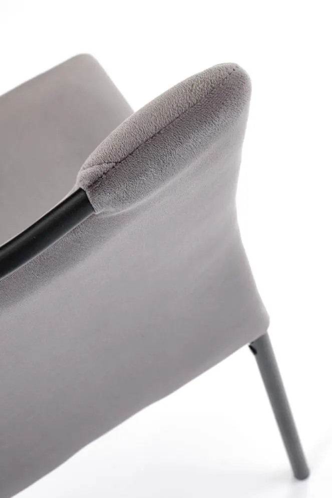 Krzesło tapicerowane K577 VELVET szare/czarne loftowe I sklep meblowy MIRAT. styl LOFT