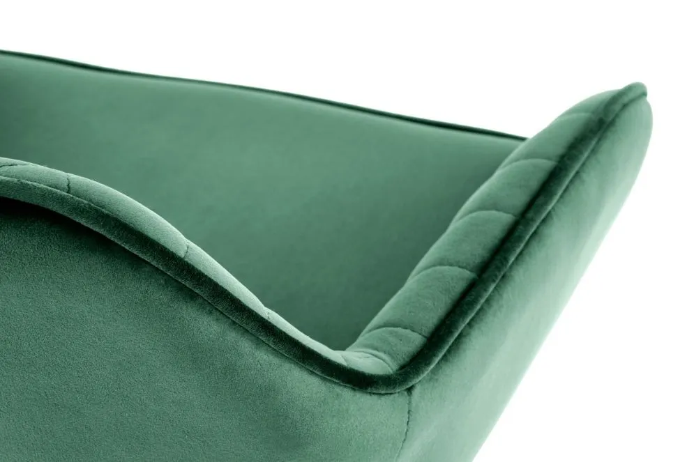 Hoker H-103 VELVET zielony z pikowanym oparciem I sklep meblowy MIRAT. styl GLAMOUR, LOFT