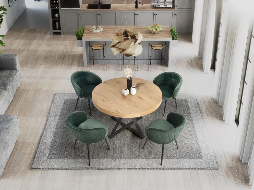 Krzesło tapicerowane K430 VELVET ciemnozielone  welurowe | MIRAT. styl GLAMOUR, LOFT