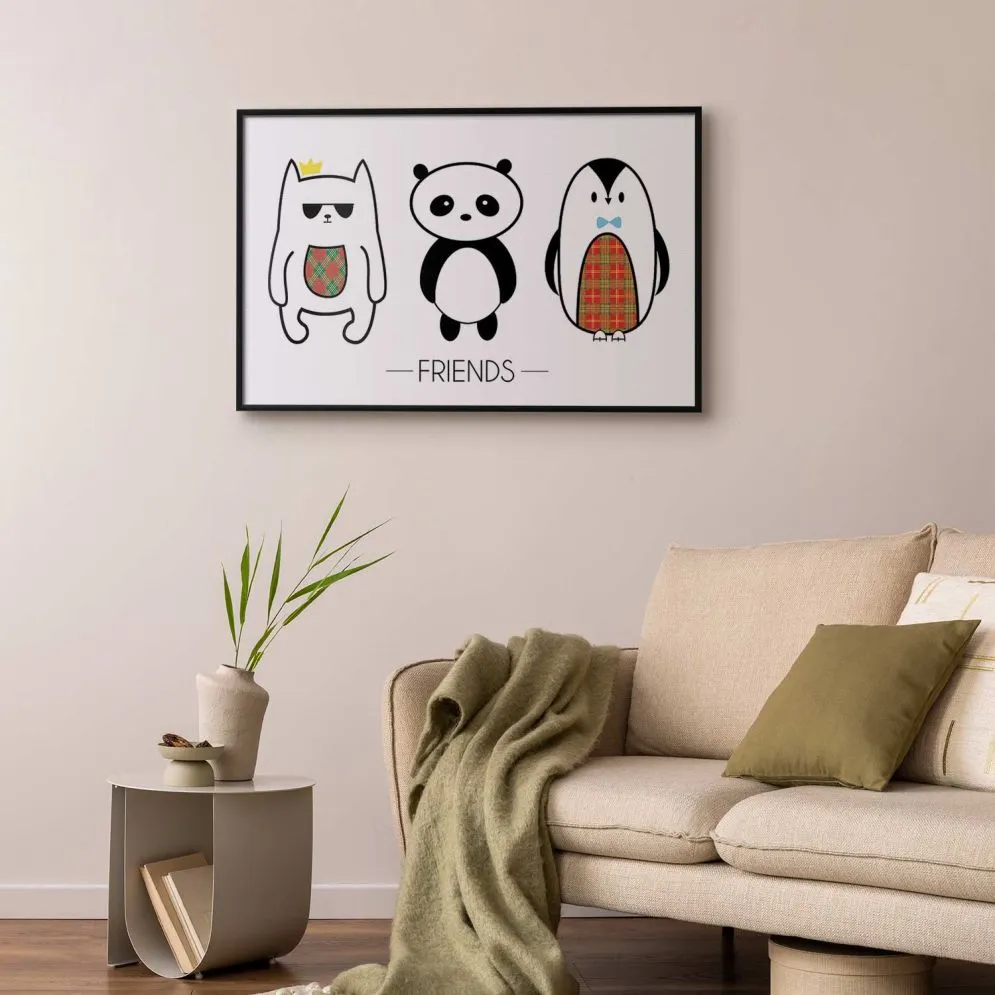 Plakat Przyjaciele 30x21 cm z ramą czarną bez marginesu | MIRAT.