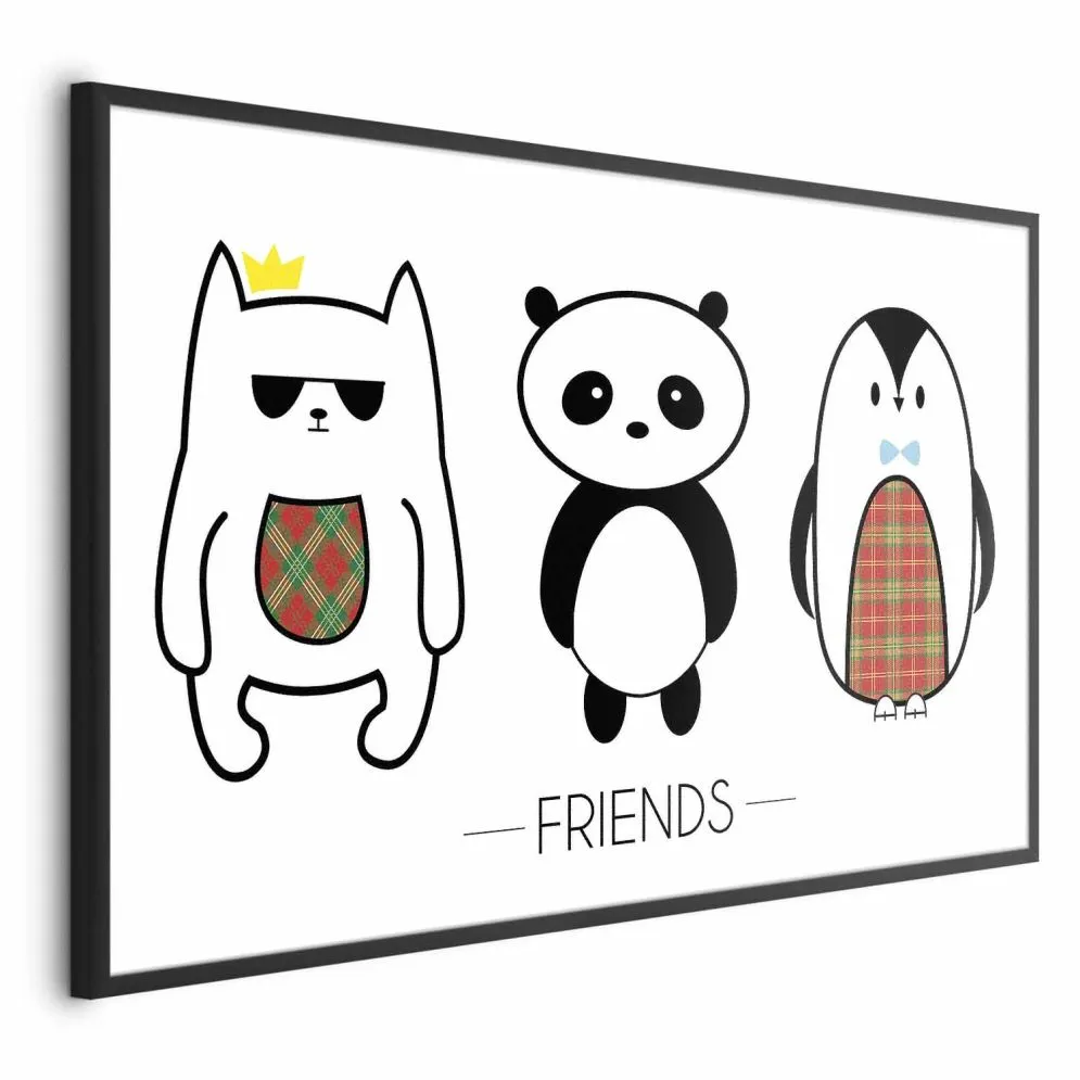 Plakat Przyjaciele 30x21 cm z ramą czarną bez marginesu | MIRAT.