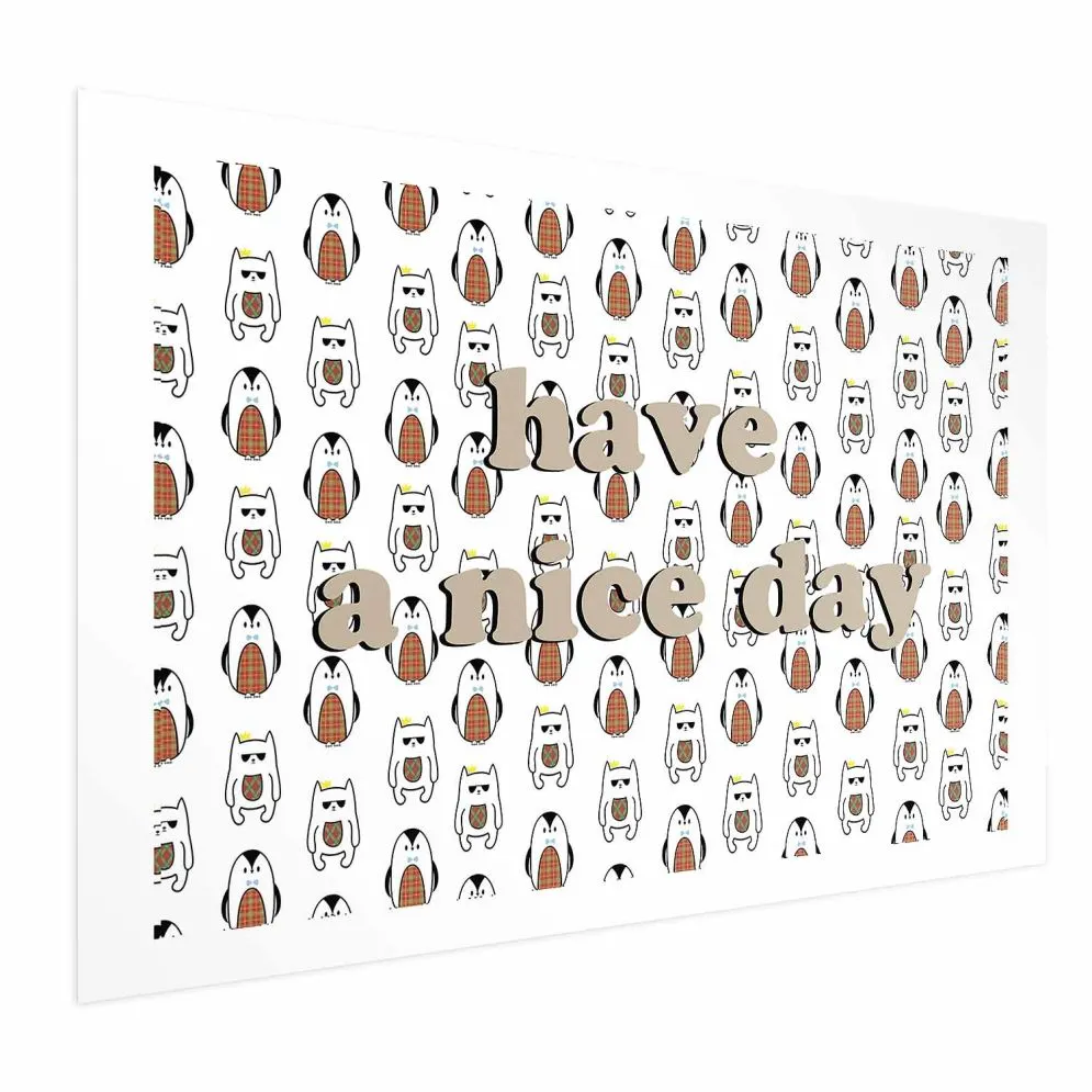 Plakat Nice day 30x21 cm bez ramy z marginesem | MIRAT.