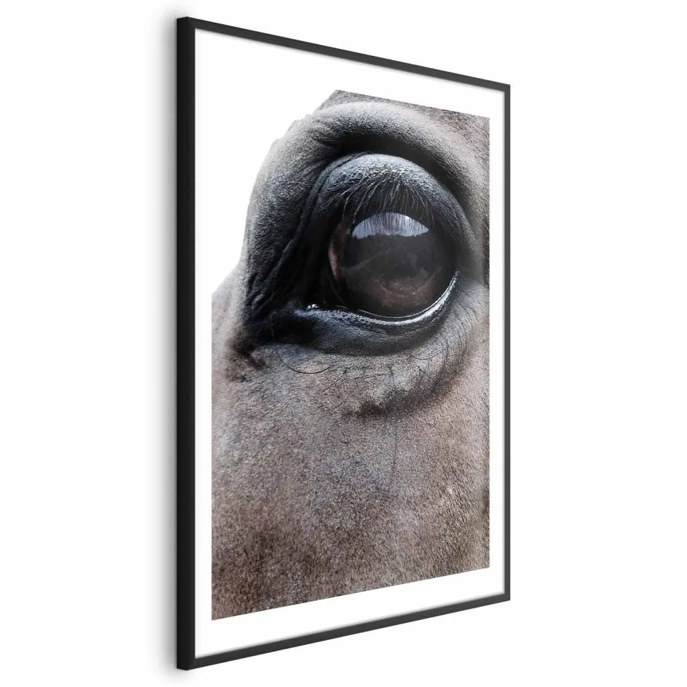 Plakat Szczere oczy 60x90 cm z ramą czarną z marginesem | MIRAT.