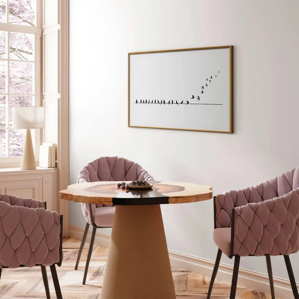 Plakat Lećmy 30x21 cm z ramą złotą z marginesem | MIRAT.