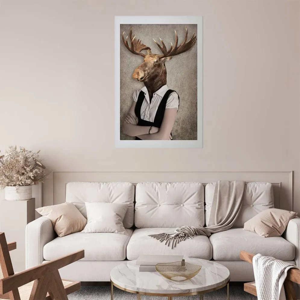 Plakat Łebski łoś 40x60 cm bez ramy z marginesem | MIRAT.