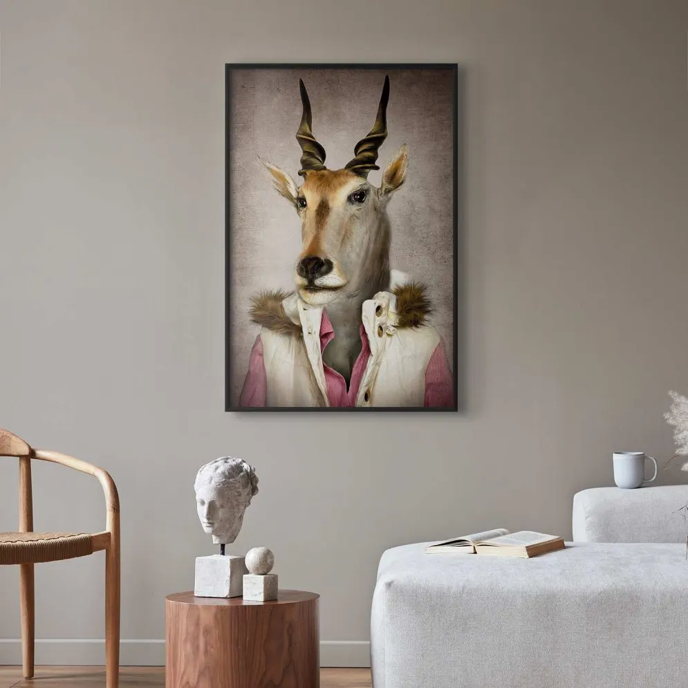 Plakat Antylopa 60x90cm z ramą czarną bez marginesu | MIRAT. kolekcja g-B-0129-ao-a