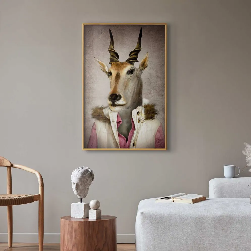 Plakat Antylopa 29,7x42cm z ramą złotą bez marginesu | MIRAT.  kolekcja g-B-0129-ao-a