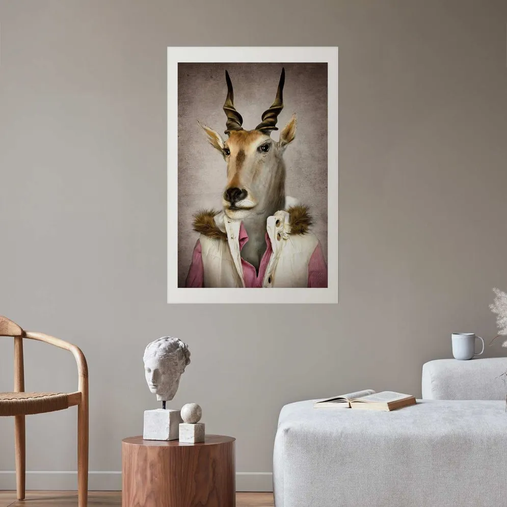 Plakat Antylopa 21x30cm bez ramy z marginesem | MIRAT. kolekcja g-B-0129-ao-a