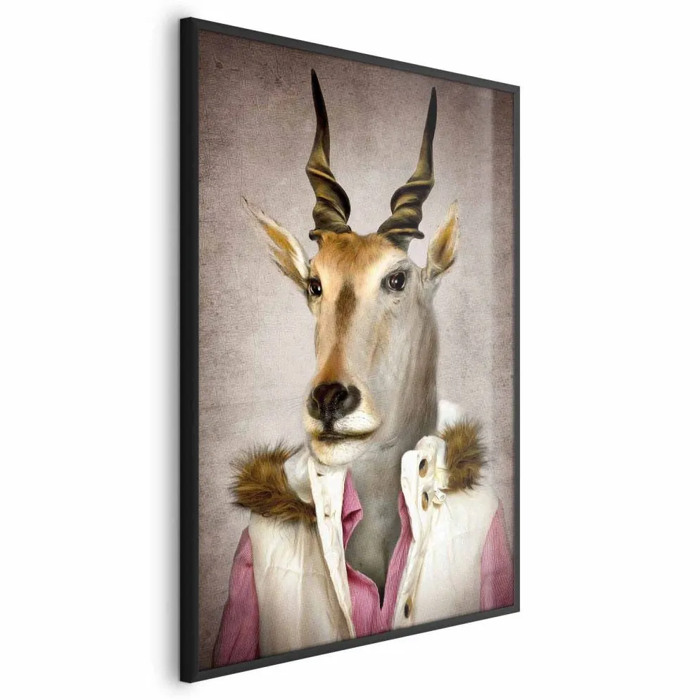 Plakat Antylopa 60x90cm z ramą czarną bez marginesu | MIRAT. kolekcja g-B-0129-ao-a