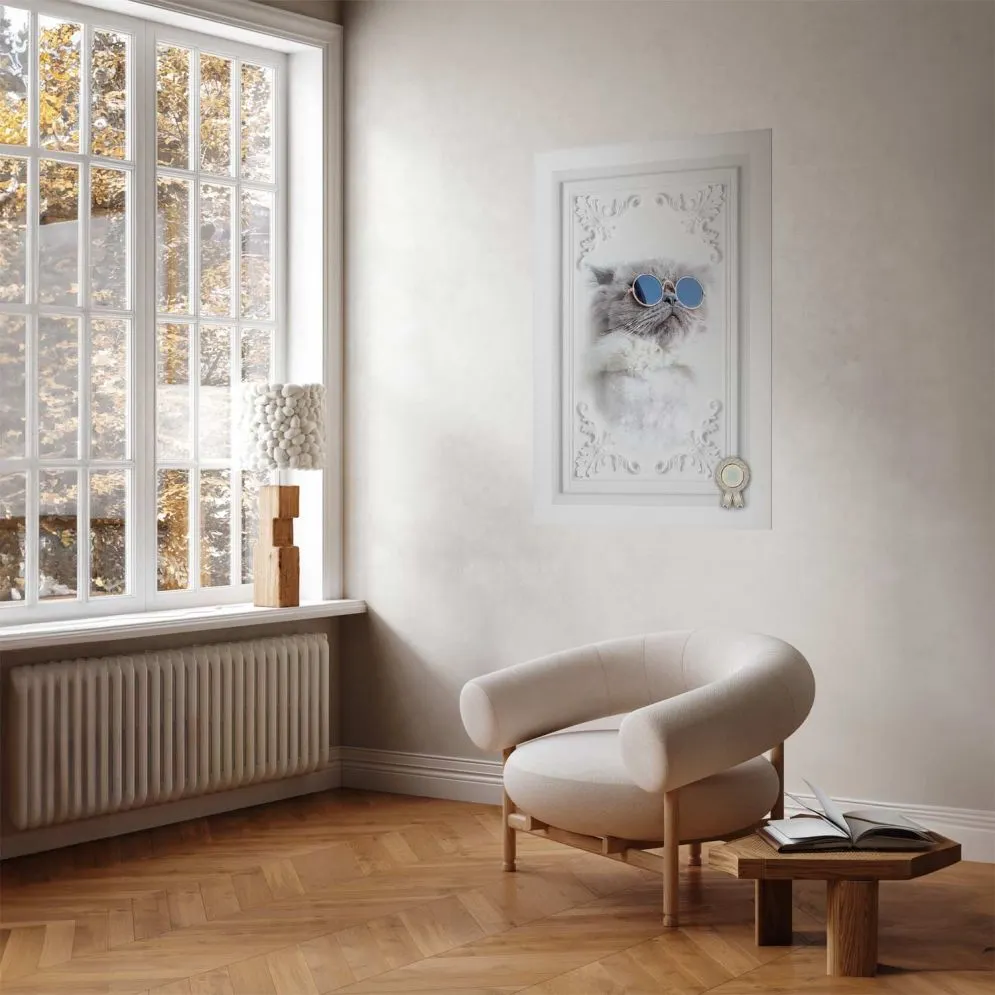 Plakat Kot w okularach 40x60 cm bez ramy bez marginesu | MIRAT.