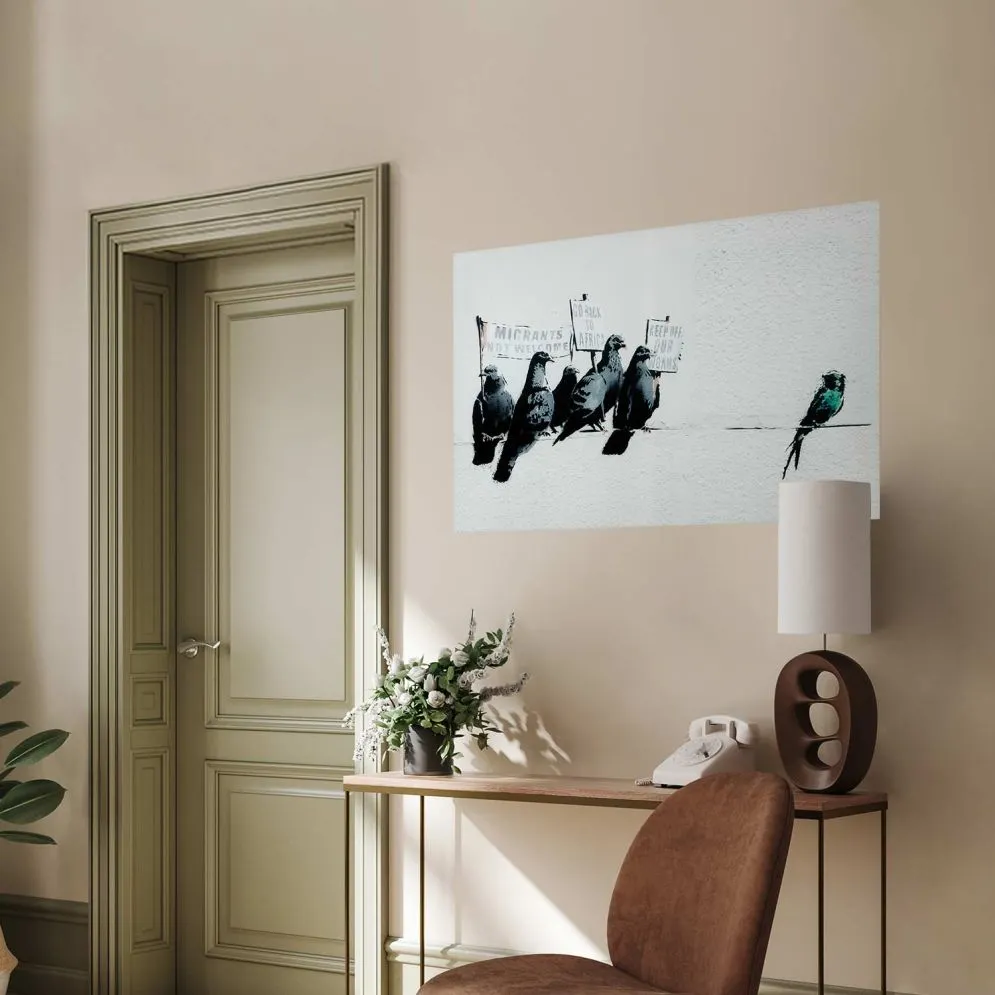 Plakat Ksenofobiczne gołębie 90x60 cm bez ramy bez marginesu | MIRAT.