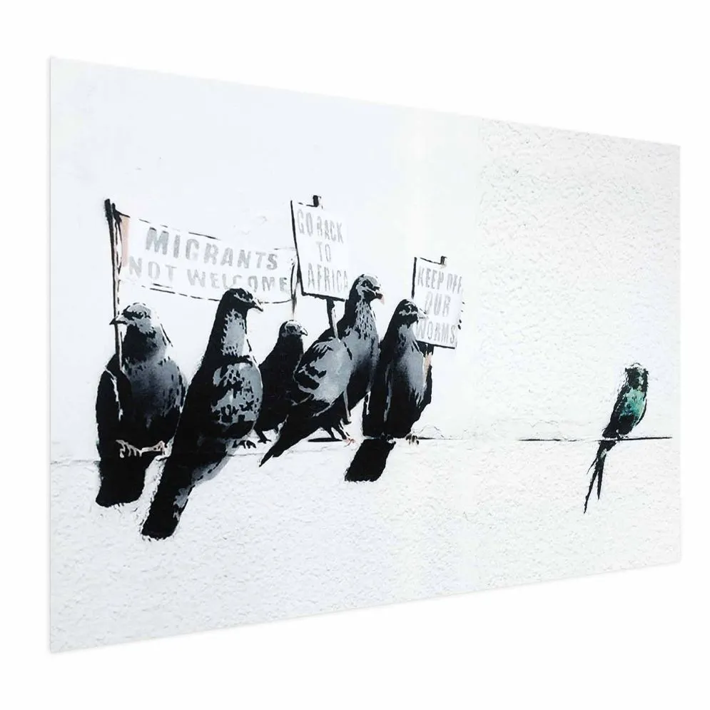 Plakat Ksenofobiczne gołębie 90x60 cm bez ramy bez marginesu | MIRAT.