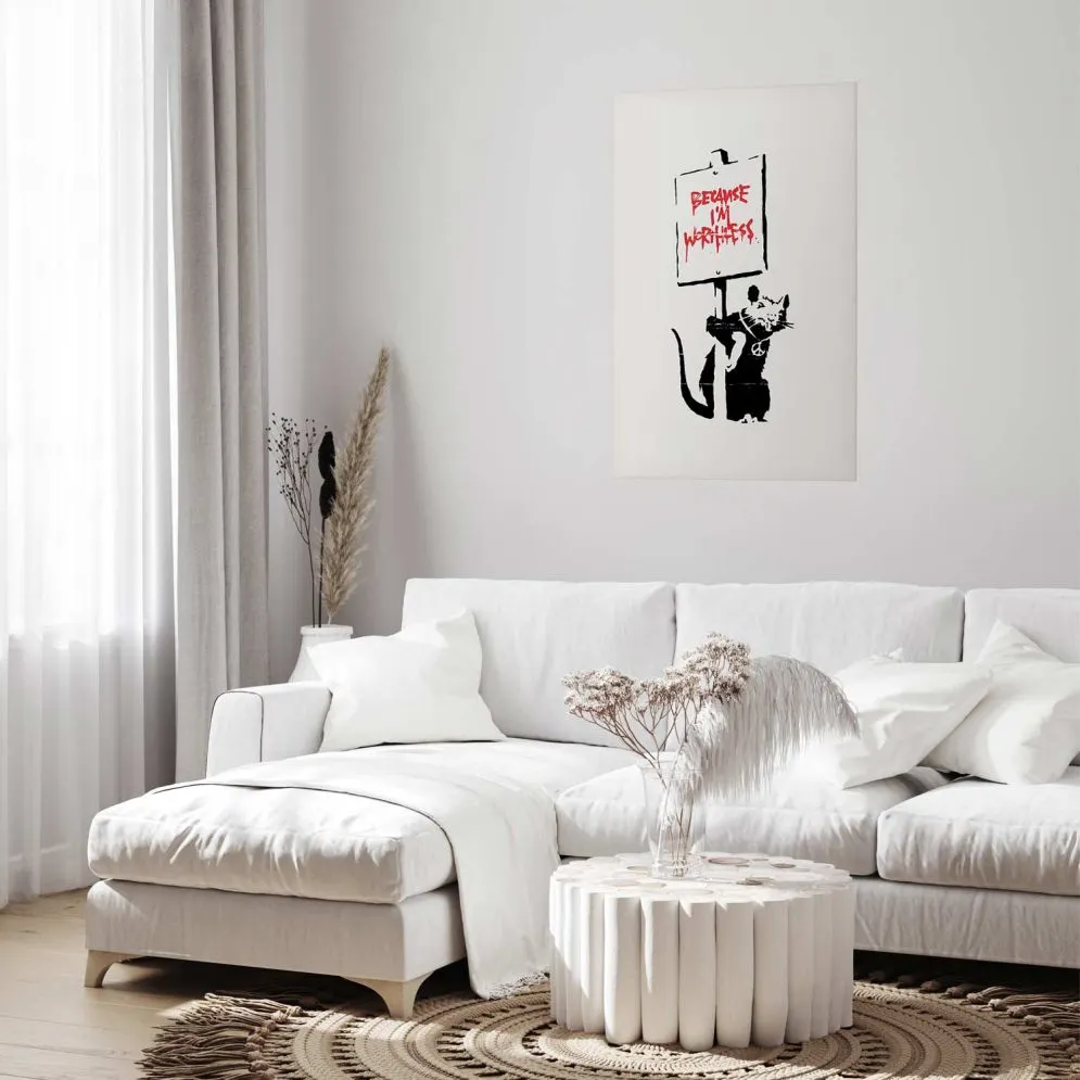 Plakat Worthless 40x60 cm bez ramy z marginesem | MIRAT.
