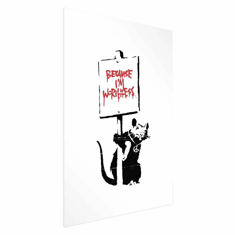 Plakat Worthless 40x60 cm bez ramy z marginesem | MIRAT.
