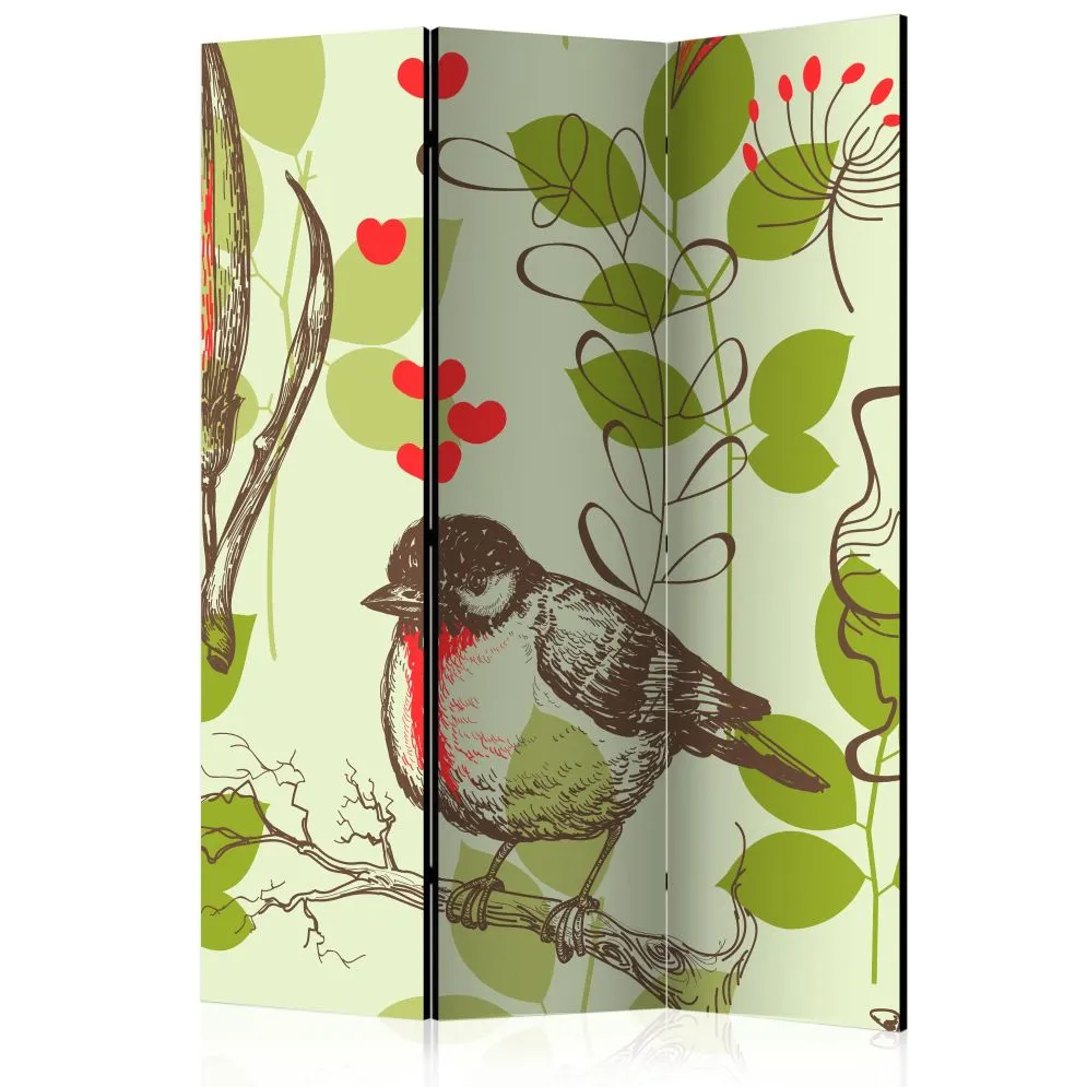 Parawan dwustronny Dla dzieci 135x172 cm 3-częściowy żółty | MIRAT.