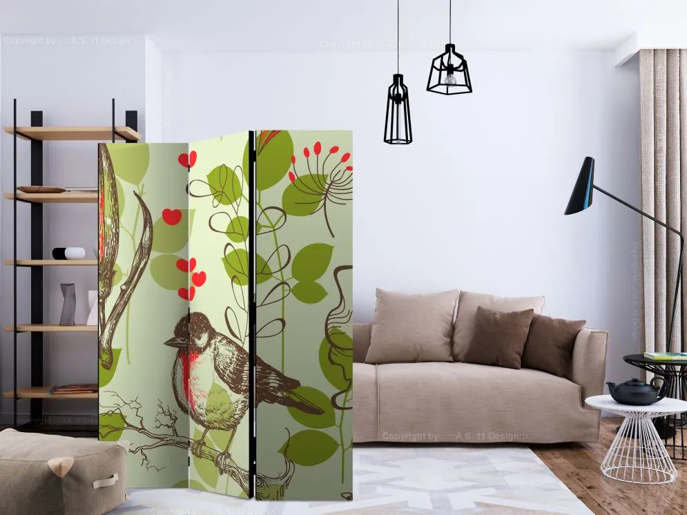 Parawan dwustronny Dla dzieci 135x172 cm 3-częściowy żółty | MIRAT.