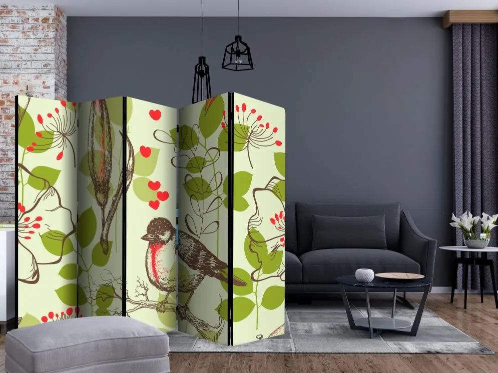 Parawan akustyczny Dla dzieci 225x172 cm 5-częściowy żółty | MIRAT.