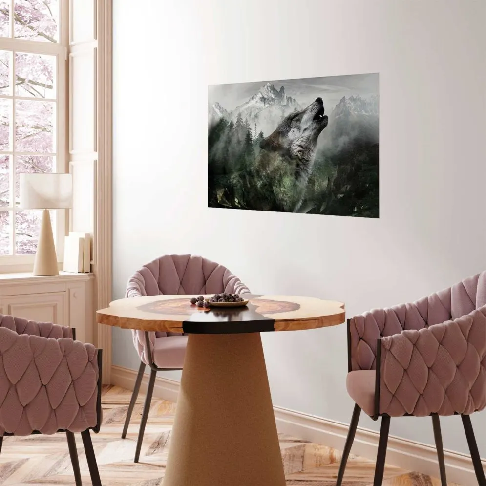 Plakat Wyjący wilk 42x29,7 cm bez ramy bez marginesu | MIRAT.