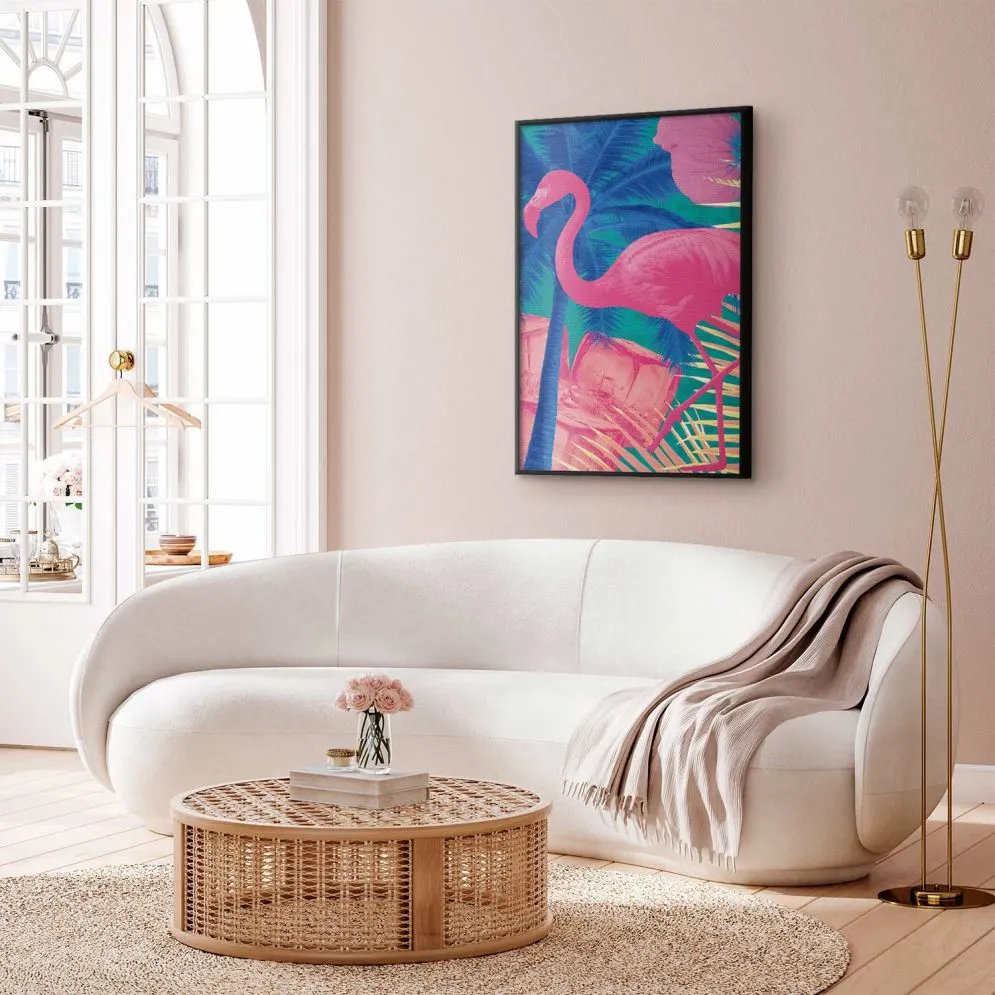 Plakat Abstrakcyjny Flaming 40x60 cm z ramą czarną bez marginesu | MIRAT.