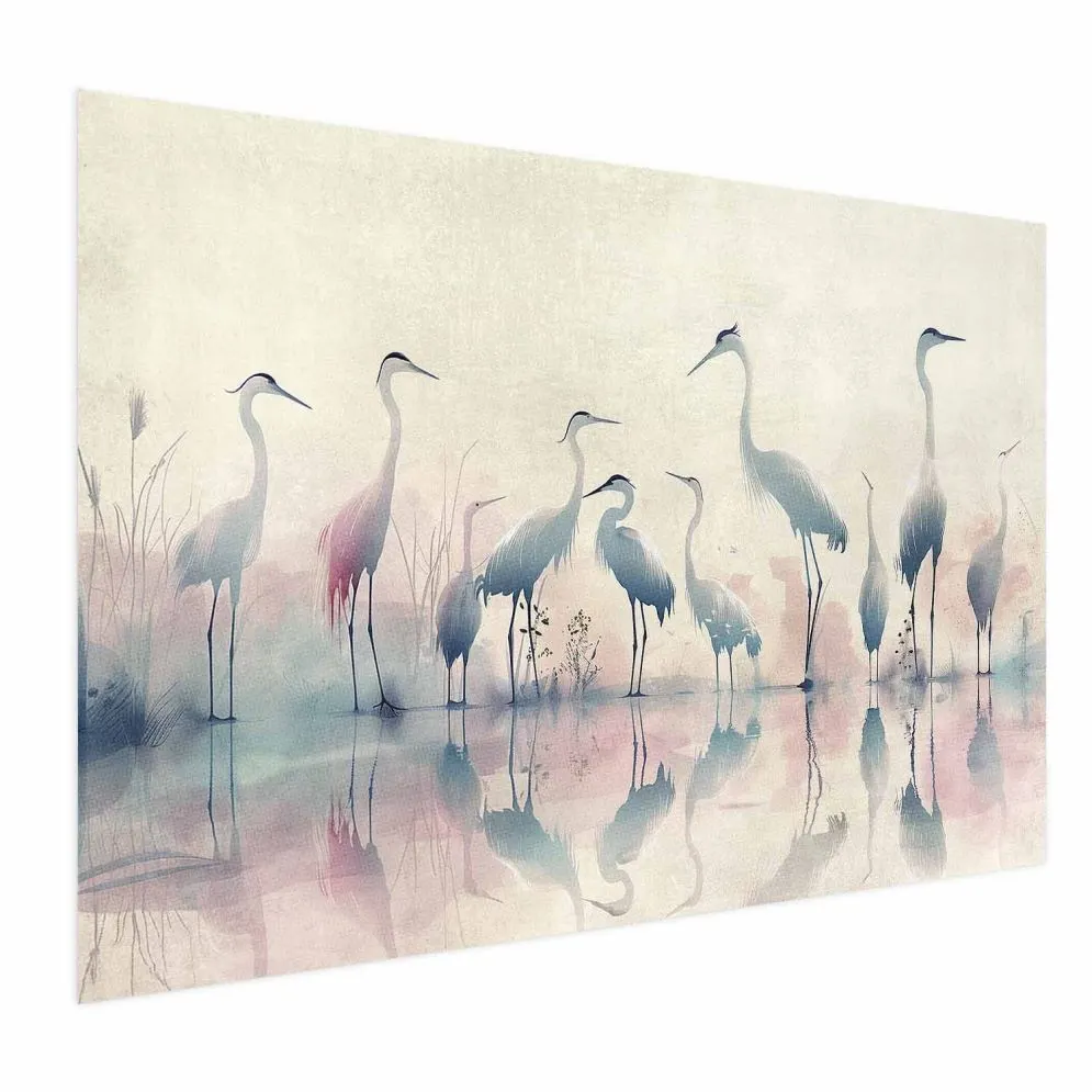 Plakat Ptaki nad jeziorem 90x60 cm bez ramy bez marginesu | MIRAT.