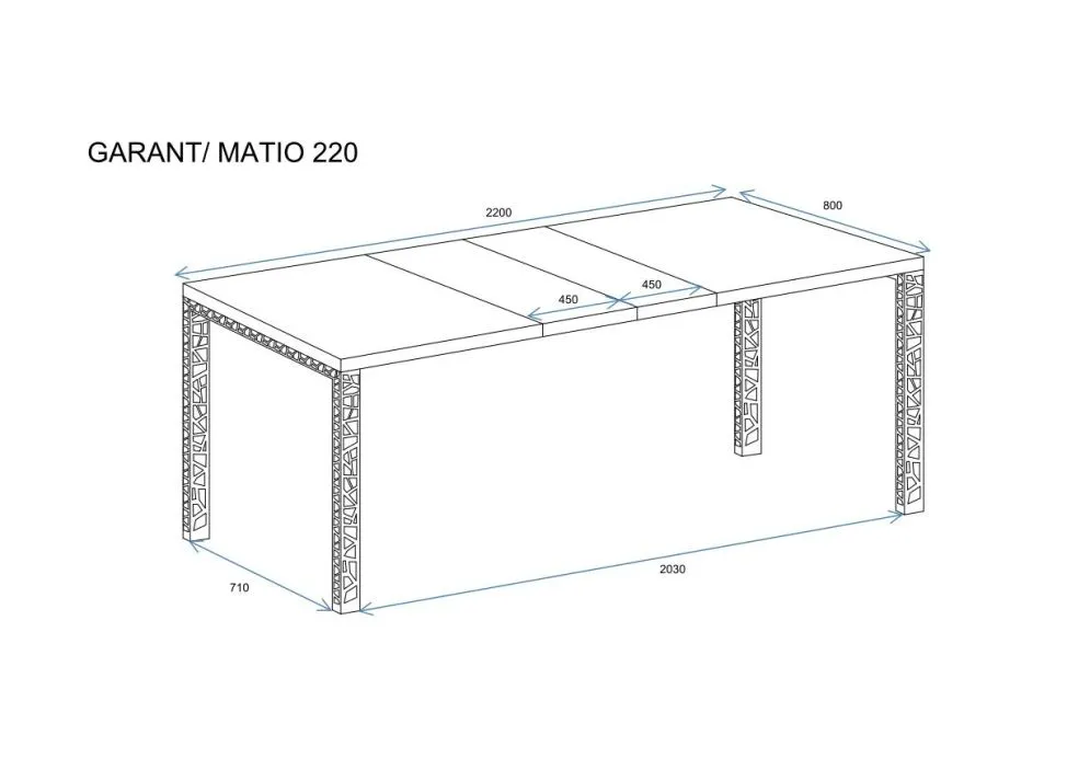 Stół rozkładany MATIO 130(220)x80 dąb stirling na metalowych nogach I sklep meblowy MIRAT. styl LOFT