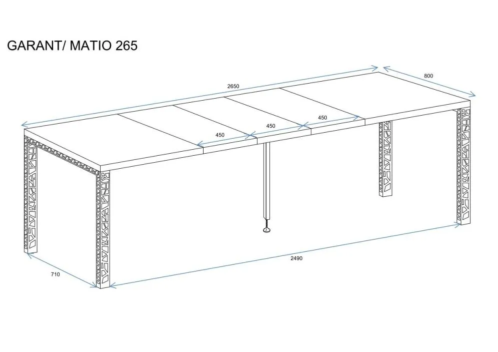 Stół rozkładany MATIO 130(265)x80 dąb stirling do salonu I sklep meblowy MIRAT. styl LOFT