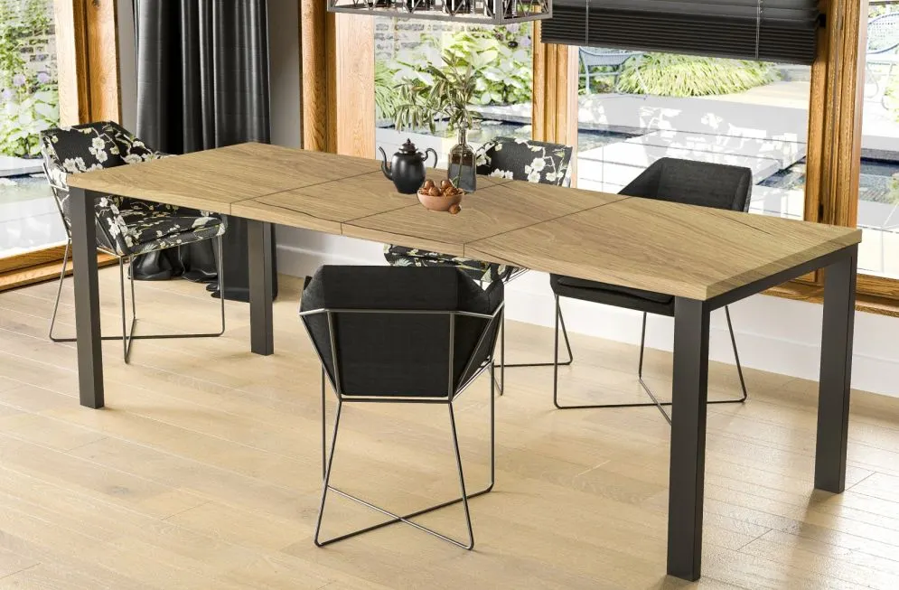 Stół rozkładany GARANT 130(265)x80 dąb natura polskiej produkcji I sklep meblowy MIRAT. styl LOFT