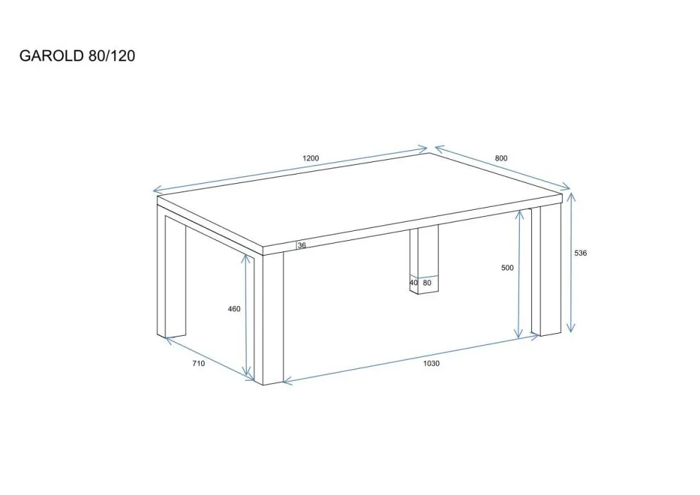 Ława GAROLD 120x80 dąb artisan w stylu industrialnym I sklep meblowy MIRAT. styl LOFT