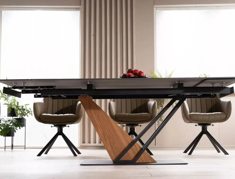 Stół rozkładany GENESIS 160(220)x90 czarny marmur/jesion w stylu loft I sklep meblowy MIRAT. styl LOFT