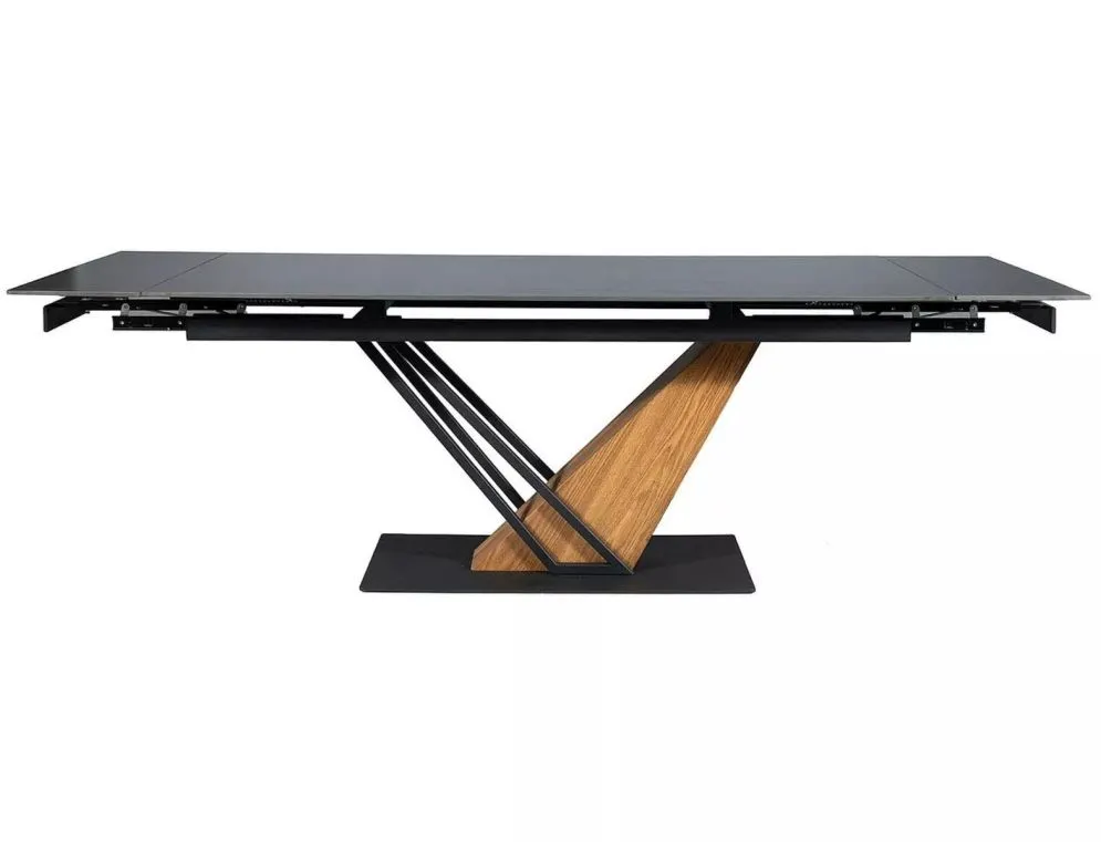 Stół rozkładany GENESIS 160(220)x90 czarny marmur/jesion w stylu loft I sklep meblowy MIRAT. styl LOFT