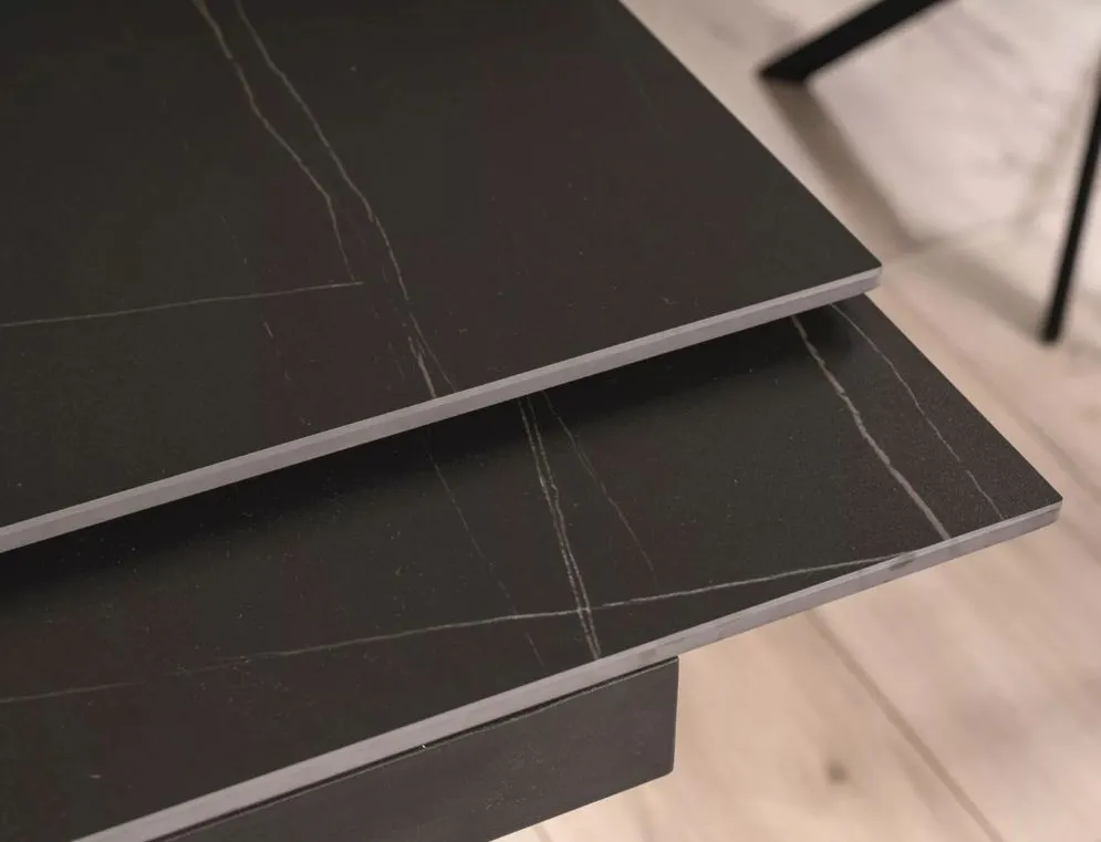 Stół rozkładany GENESIS 160(220)x90 czarny marmur/jesion w stylu loft I sklep meblowy MIRAT. styl LOFT