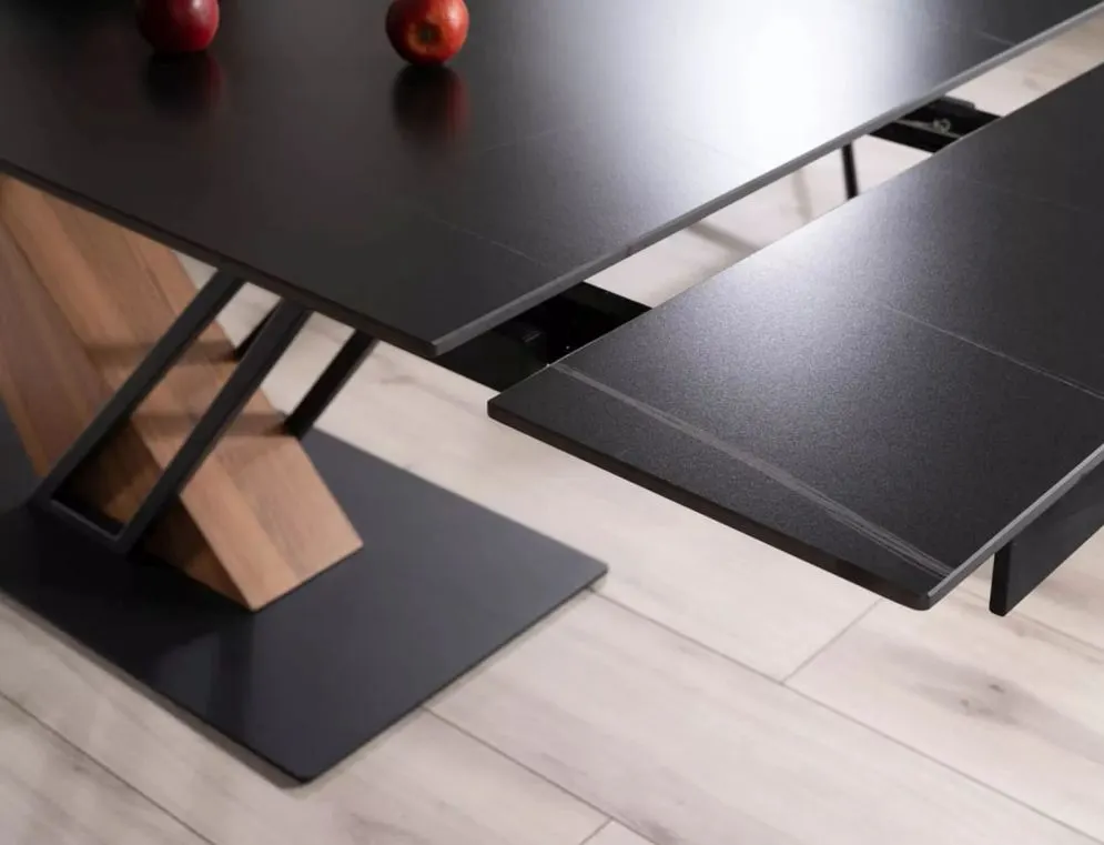 Stół rozkładany GENESIS 160(220)x90 czarny marmur/jesion w stylu loft I sklep meblowy MIRAT. styl LOFT