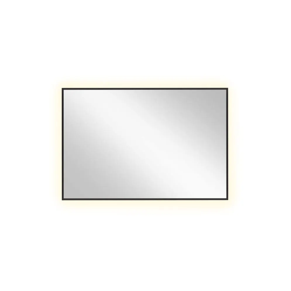 Lustro łazienkowe LUMO 90x60cm czarne z oświetleniem LED I sklep meblowy MIRAT.