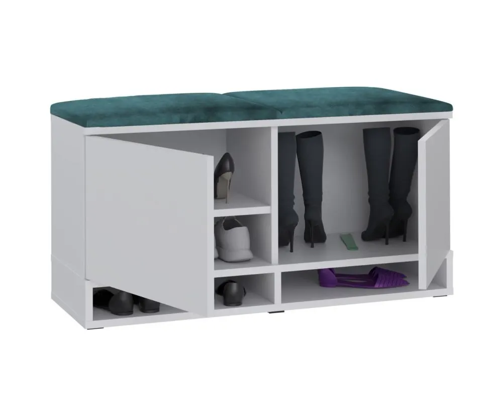 Szafka na buty DUBAI z tapicerowanym siedziskiem I sklep meblowy MIRAT. styl LOFT, SKANDYNAWSKI