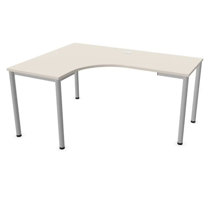 Biurko narożne EASY SPACE I-LEG LS 160x120cm kaszmirowe I sklep meblowy MIRAT.