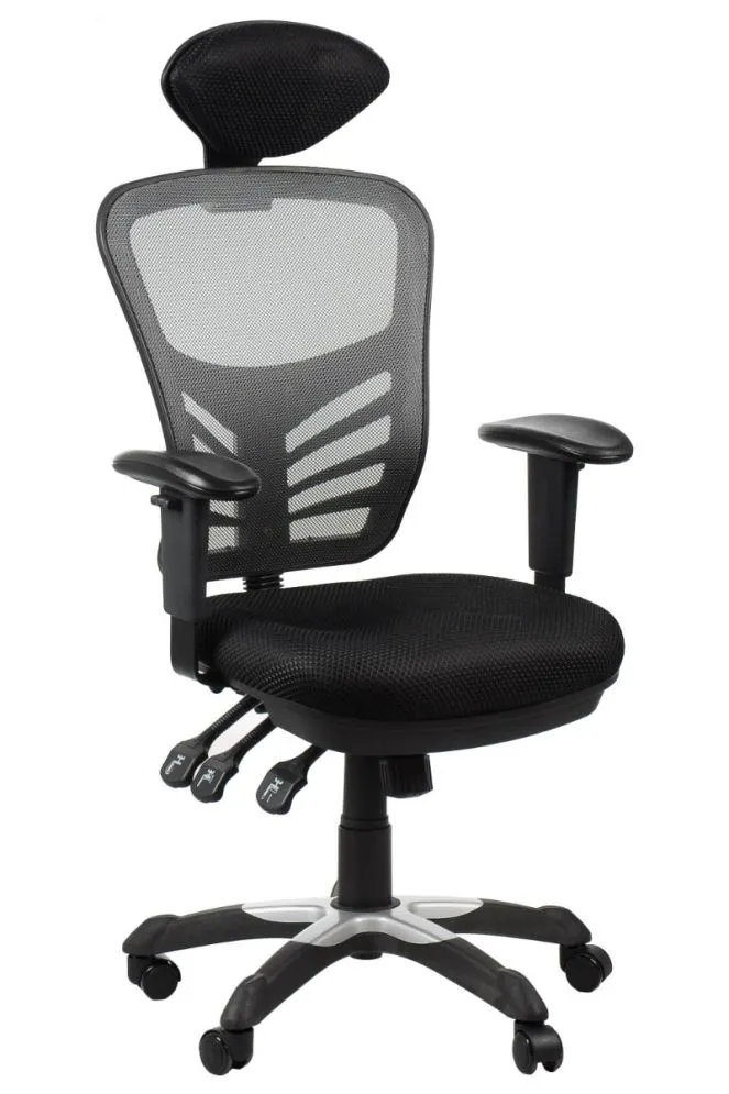 Fotel biurowy HG-0001H szary regulowany | MIRAT.